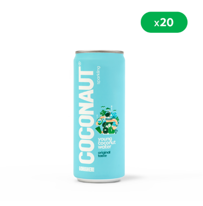COCONAUT Sparkling gazuotas kokosų vanduo 320 ml, 20 vnt.